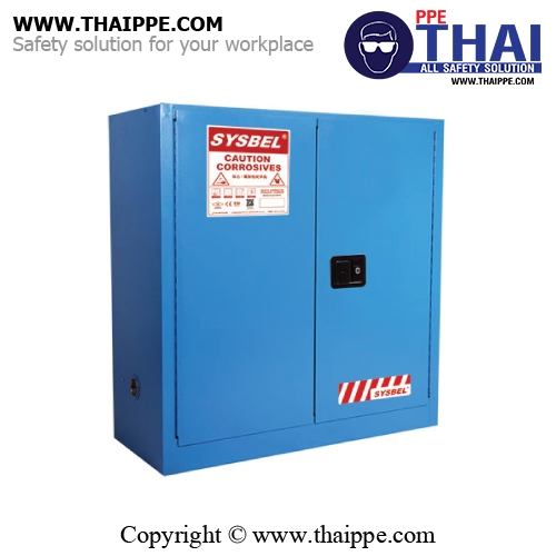 C-2) #WA810300B : ตู้สำหรับสารเคมีชนิดสารกัดกร่อน Corrosive Cabinets  114 L 2 door (manual) Certification(FM/CE) Ext dimension  112x109x46 SYSBEL (ไม่รวมสายดิน)