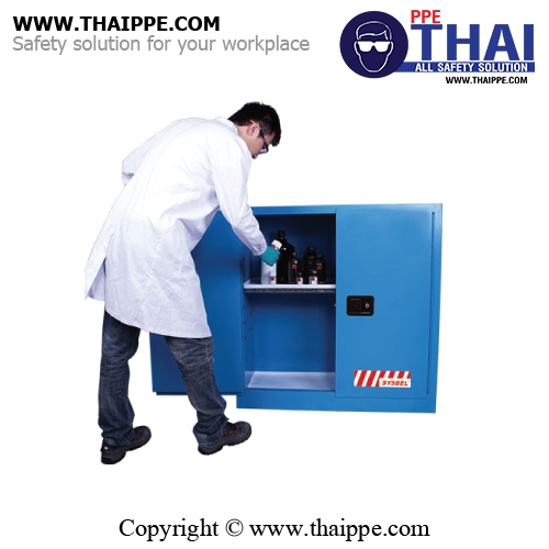 C-2) #WA810300B : ตู้สำหรับสารเคมีชนิดสารกัดกร่อน Corrosive Cabinets  114 L 2 door (manual) Certification(FM/CE) Ext dimension  112x109x46 SYSBEL (ไม่รวมสายดิน)