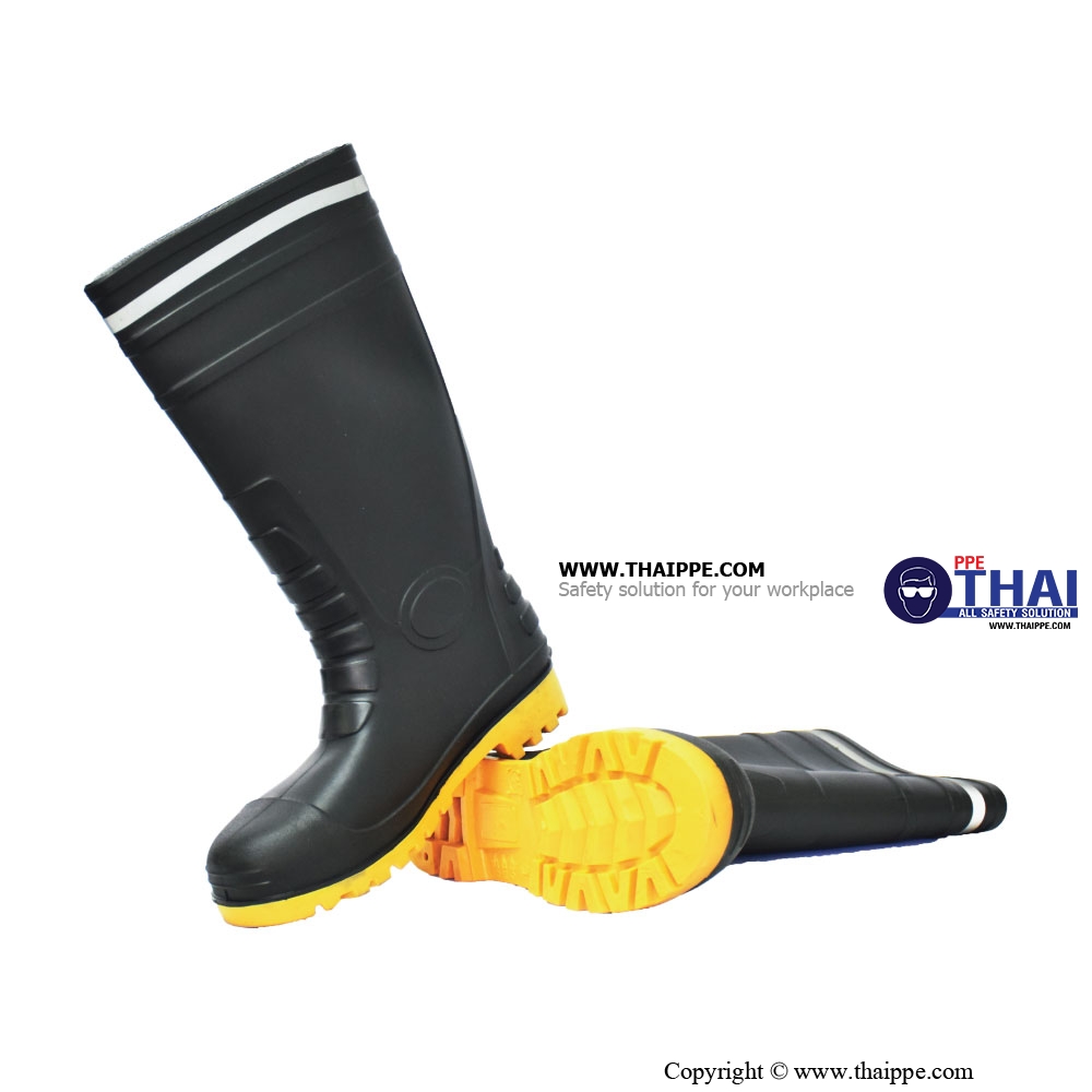 B-02 PVC BOOT รองเท้าบู๊ทยางนิรภัยหัวเหล็ก พื้นเหล็ก ยี่ห้อ BESTSAFE