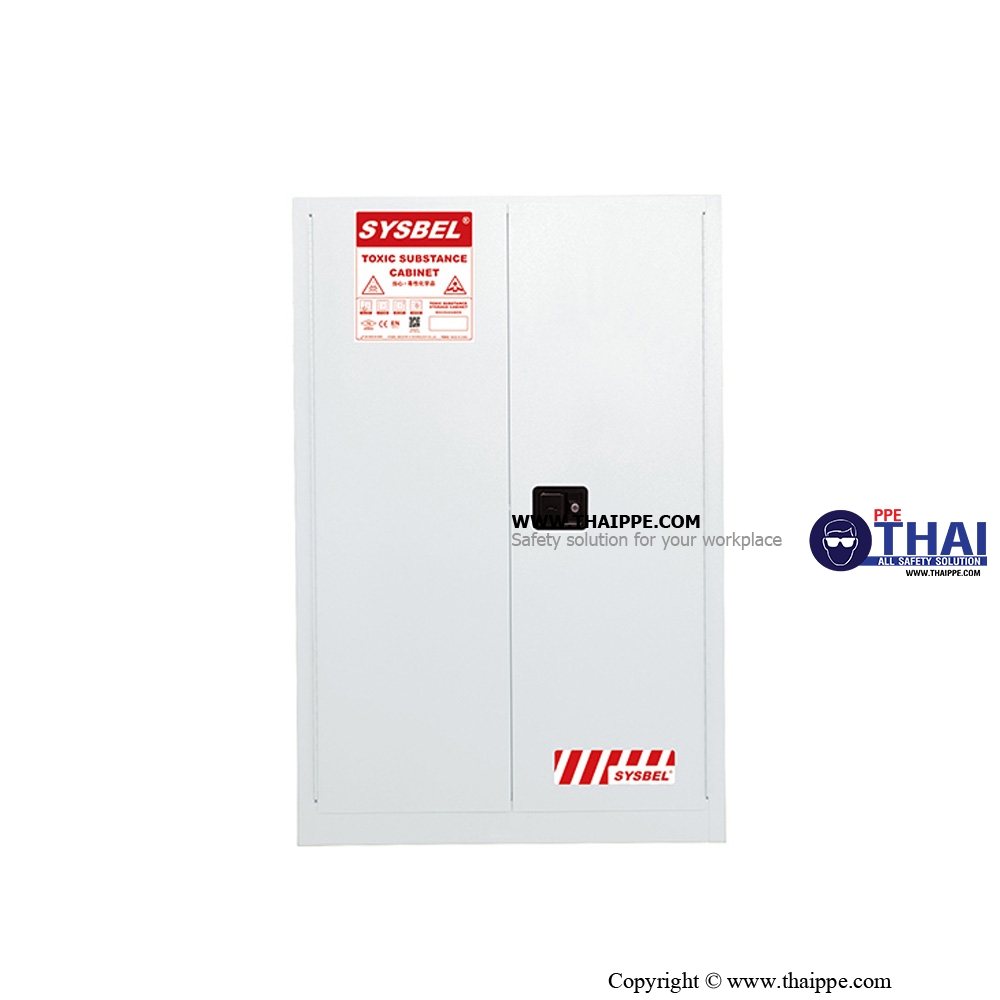 E2) #WA810450W : ตู้สำหรับเก็บสารพิษ Toxic Cabinets  170 L 2 door (manual) Certification(FM/CE) Ext dimension(HxWxD/cm)  165x109x46  SYSBEL