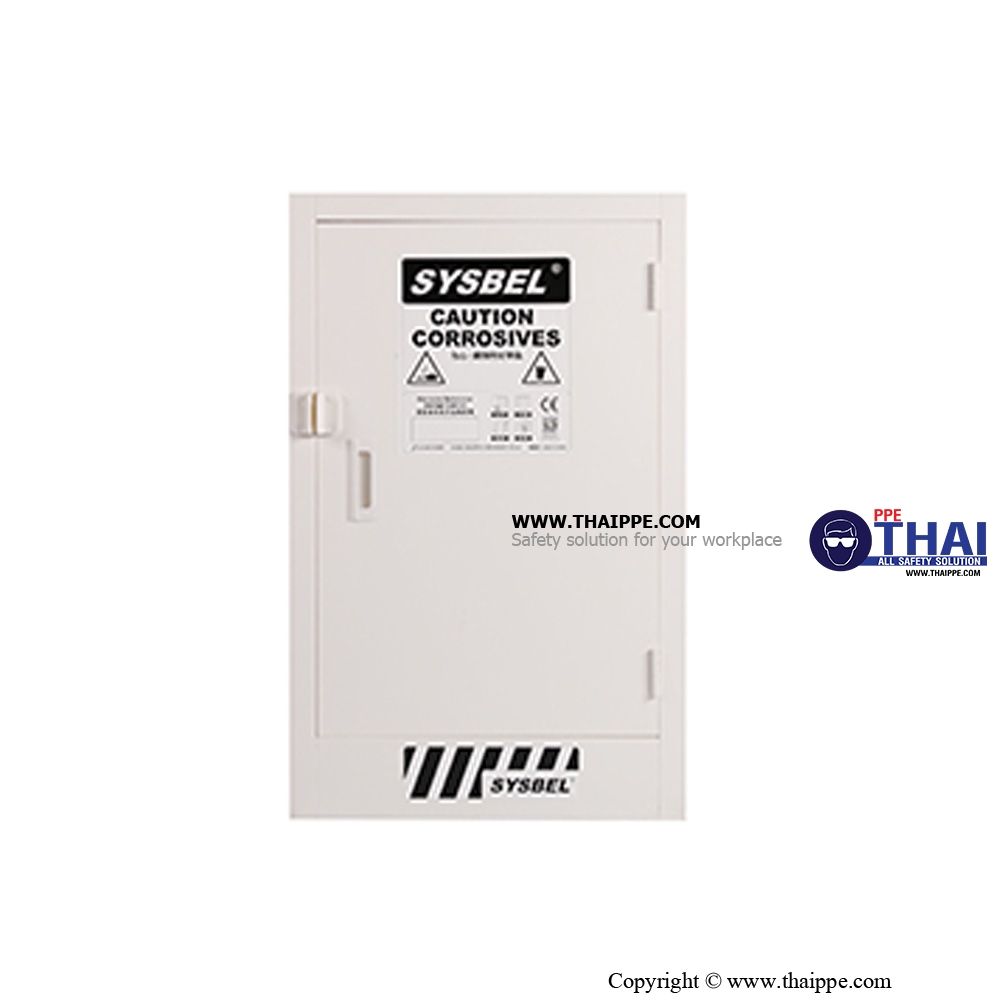 J2) #ACP810012 : ตู้เก็บสารกัดกร่อน  Corrosive Substance Storage Cabinets  Volume Gal  12 GaL 1 door Certification(CE)  Ext dimension(HxWxD/cm) 89x59x46  G.W.(Kgs.) 34  (ไม่รวมสายดิน)
