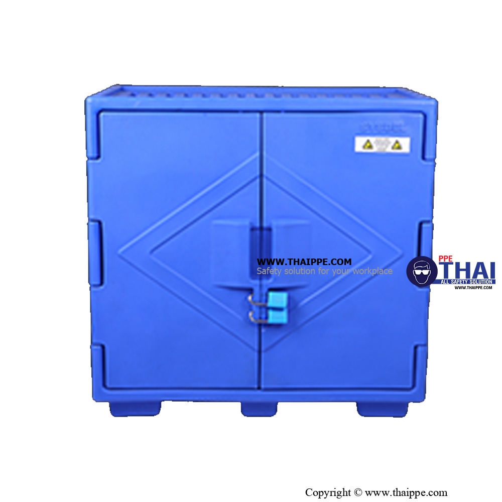D1) #ACP80002 : ตู้สำหรับสารเคมีชนิดพลาสติก Polyethylene Corrosive Cabine Volume 22 Gal 83 L 2 door (manual)  Ext dimension(HxWxD/cm) 89x91x55 SYSBEL