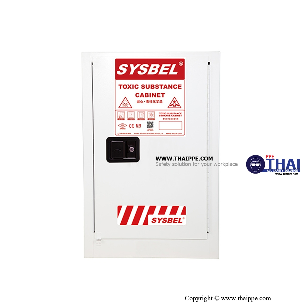 E1) #WA810120W : ตู้สำหรับเก็บสารพิษ Toxic Cabinets 45 L 1 door (manual) Certification(FM/CE)  Ext dimension(HxWxD/cm)  89x59x46  SYSBEL