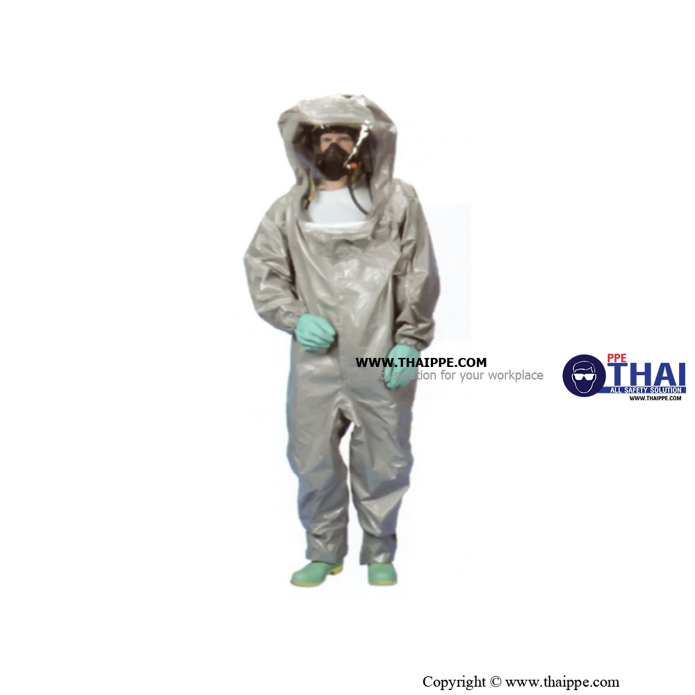 ChemMax3 #414 Coverall (Zipper, attached hood, boot,elastic wrist)