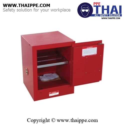  B-1) #WA810040R : ตู้สำหรับเก็บของเหลวไวไฟ และติดไฟง่าย Combustible Cabinets  15 L 1 door (manual) Certification(CE) Ext dimension  56x43x43  SYSBEL