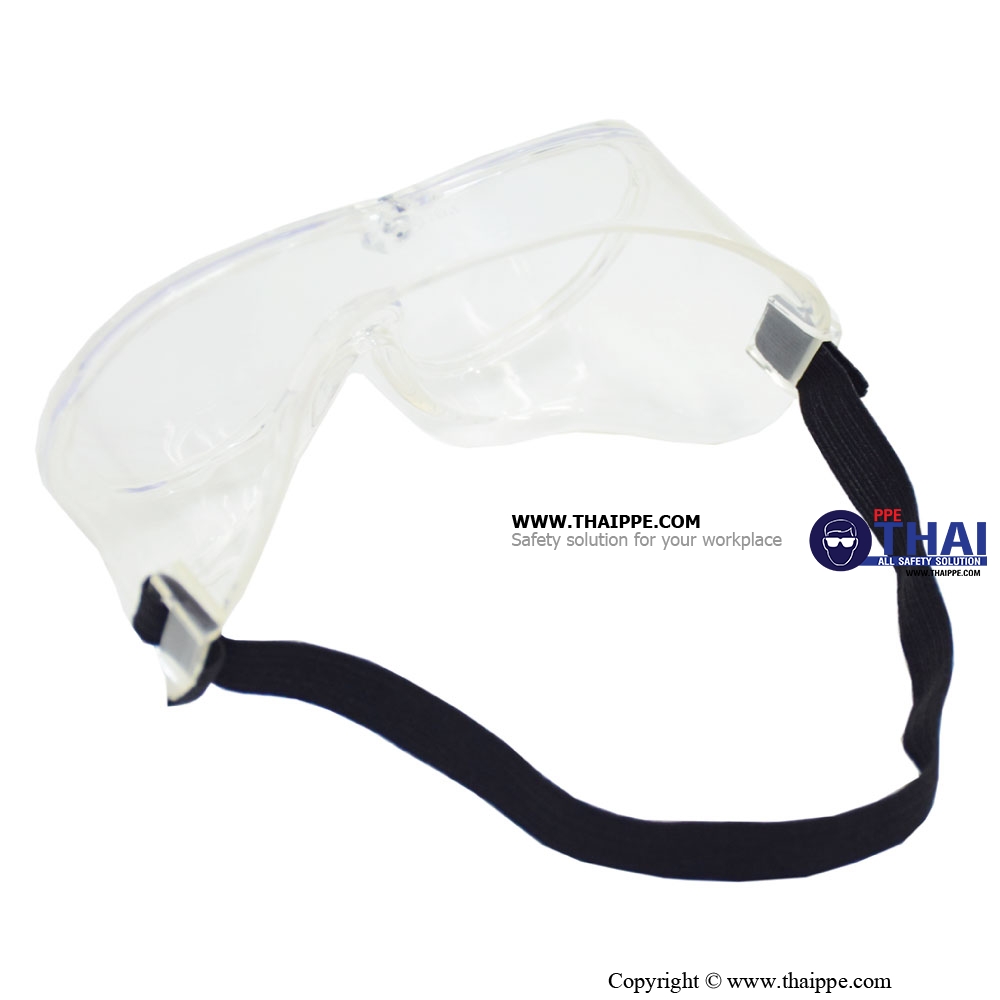 Goggle01 - ANTI-FOG (Medical / Lab) แว่นครอบตาเลนส์ใส ไม่มีวาล์ว # BESTSAFE