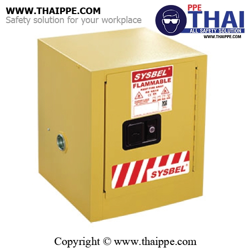 A1) #WA810040 : ตู้สำหรับเก็บของเหลวไวไฟ Flammable Cabinets 15 L 1 door (manual) Certification(CE)  Ext dimension  56x43x43  SYSBEL