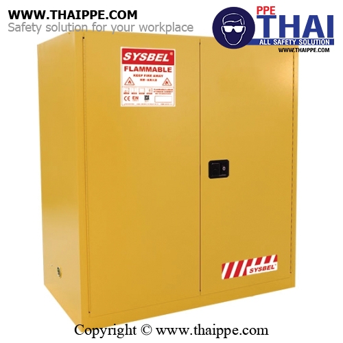 A10) #WA811100 : ตู้สำหรับเก็บของเหลวไวไฟ Flammable Cabinets 415 L 2 door (manual) Certification(CE) Packing dimension 165x150x86  SYSBEL