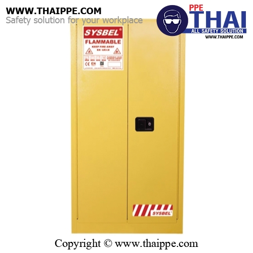  A9) #WA810550 : ตู้สำหรับเก็บของเหลวไวไฟ Flammable Cabinets 207 L 2 door (manual) Certification(CE) Ext dimension  165x86x86  SYSBEL