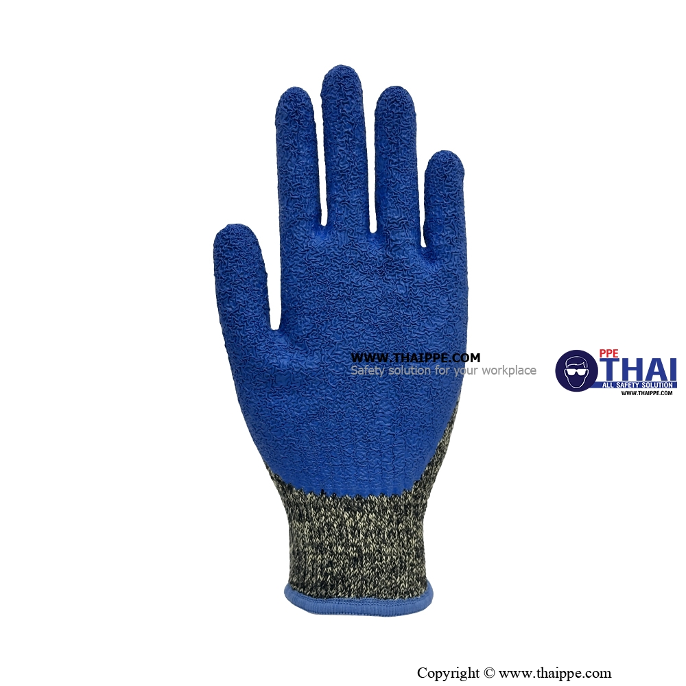 BESTSAFE - Extreme Cutting ARAMID เคลือบ LATEX CUT F ถุงมือผ้าเส้นใยกันบาดกันร้อน