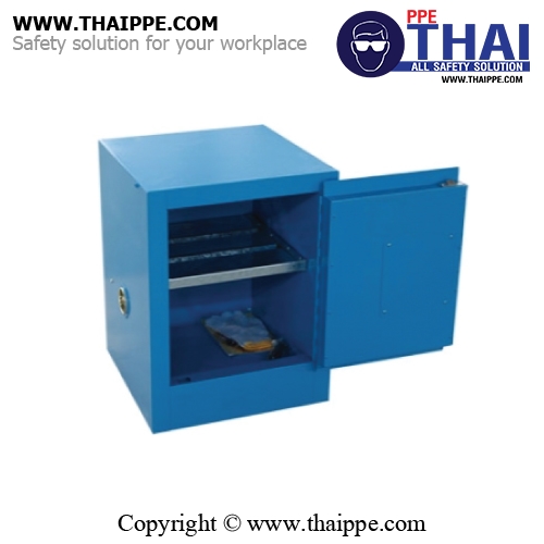 C-1) #WA810040B : ตู้สำหรับสารเคมีชนิดสารกัดกร่อน Corrosive Cabinets  15 L 1 door (manual) Certification(CE) Ext dimension  56x43x43 SYSBEL (ไม่รวมสายดิน)