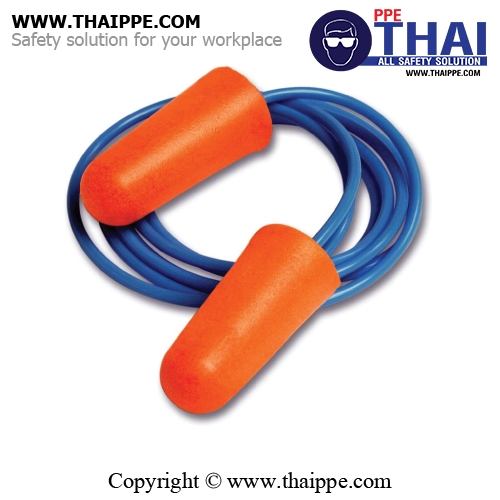 EAR-SOFT 312-C-1250 ปลั๊กอุดหูลดเสียงโฟมมีสาย (สีส้ม) # BESTSAFE