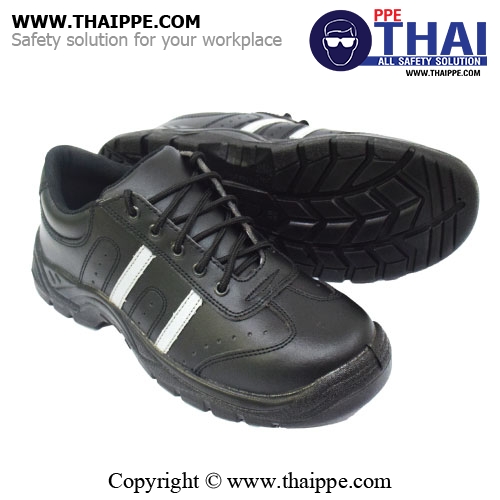 SMART- BLACK [S1] รองเท้านิรภัยหุ้มส้น วัสดุไมโครไฟเบอร์ สีดำ พื้น PU หัวเหล็ก ยี่ห้อ BESTSAFE