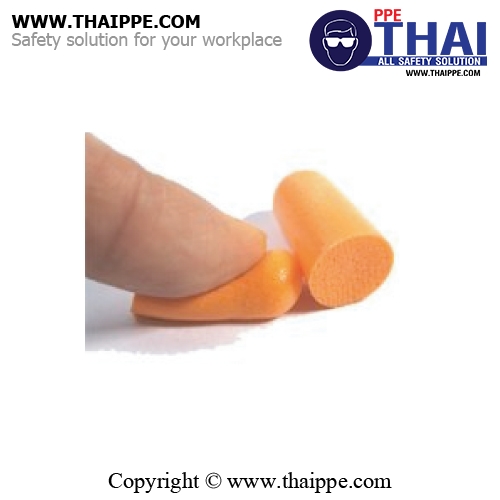 EAR-SOFT 311-1250 ปลั๊กอุดหูลดเสียงโฟมไม่มีสาย (สีส้ม)  #BESTSAFE