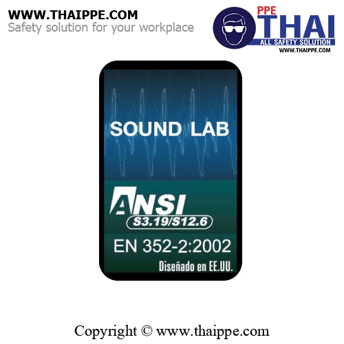 SoundLab-340 ที่อุดหูแบบซิลิโคนอย่างดี สาย PVC 27 dBA  # BESTSAFE