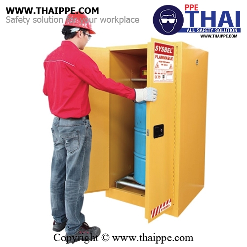  A9) #WA810550 : ตู้สำหรับเก็บของเหลวไวไฟ Flammable Cabinets 207 L 2 door (manual) Certification(CE) Ext dimension  165x86x86  SYSBEL