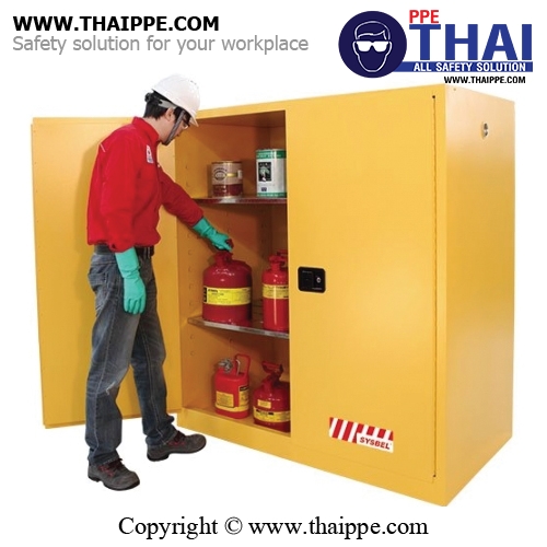 A11) #WA810115 : ตู้สำหรับเก็บของเหลวไวไฟ Flammable Cabinets 434 L 2 door (manual) Certification(CE) Packing dimension 165x150x86  SYSBEL