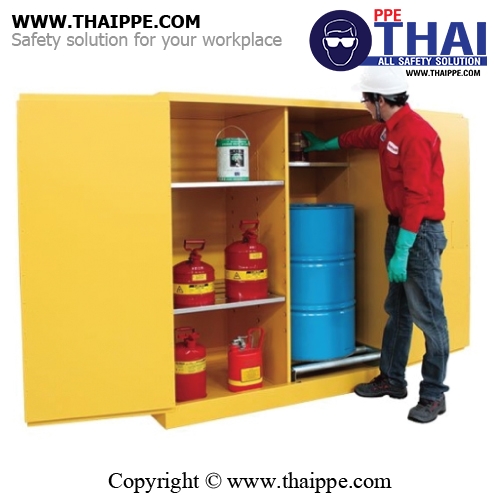 A11) #WA810115 : ตู้สำหรับเก็บของเหลวไวไฟ Flammable Cabinets 434 L 2 door (manual) Certification(CE) Packing dimension 165x150x86  SYSBEL