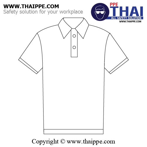เสื้อ POLO-ผู้ชาย แบบไม่มีกระเป๋าหน้าอก ผ้า TC