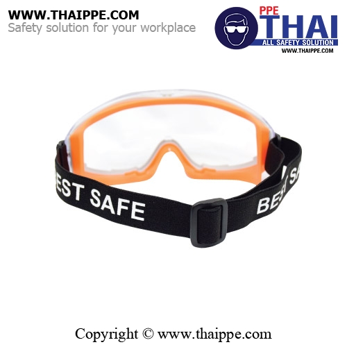 Goggle13 แว่นครอบตา กันสารเคมี+ฝ้า #เลนส์ใส # BESTSAFE