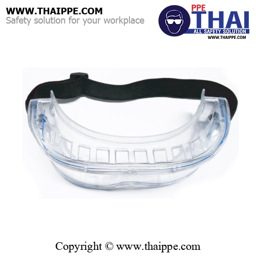 Goggle17 แว่นครอบตาเลนส์ใส กันสารเคมี+ฝ้า # BESTSAFE