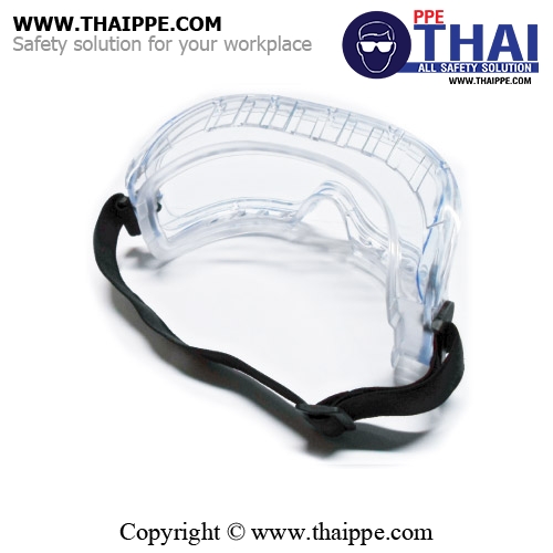 Goggle17 แว่นครอบตาเลนส์ใส กันสารเคมี+ฝ้า # BESTSAFE