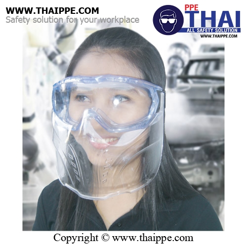  # Flim goggle G16 แว่นครอบตาเลนส์ใส  กันสารเคมี+ฝ้า (10 pcs : box) # BESTSAFE
