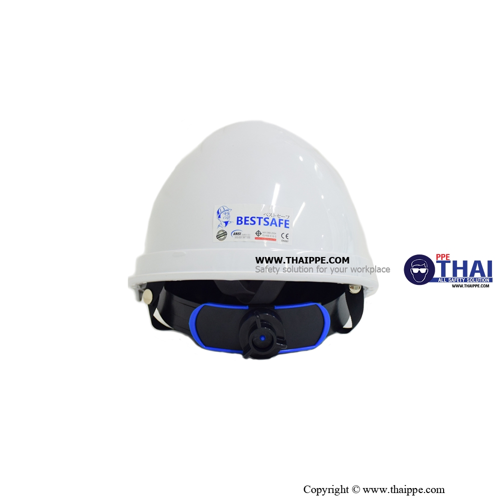 BSH-22 [SMART SAFE] หมวกนิรภัย วัสดุ ABS ยี่ห้อ BESTSAFE   สี : ขาว