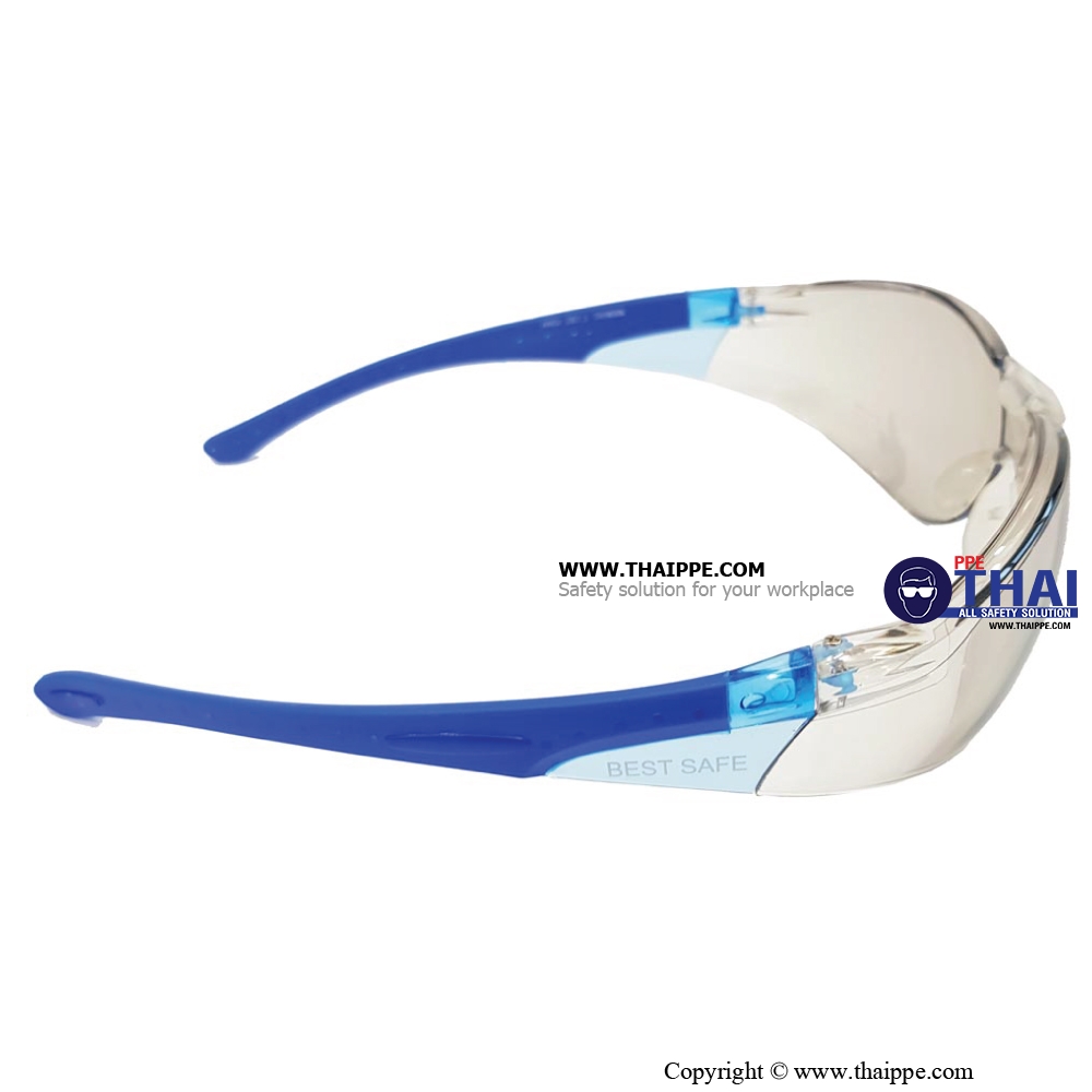 Priority A013-M แว่นตานิรภัยเลนส์ใสฉาบปรอท ยี่ห้อ BESTSAFE