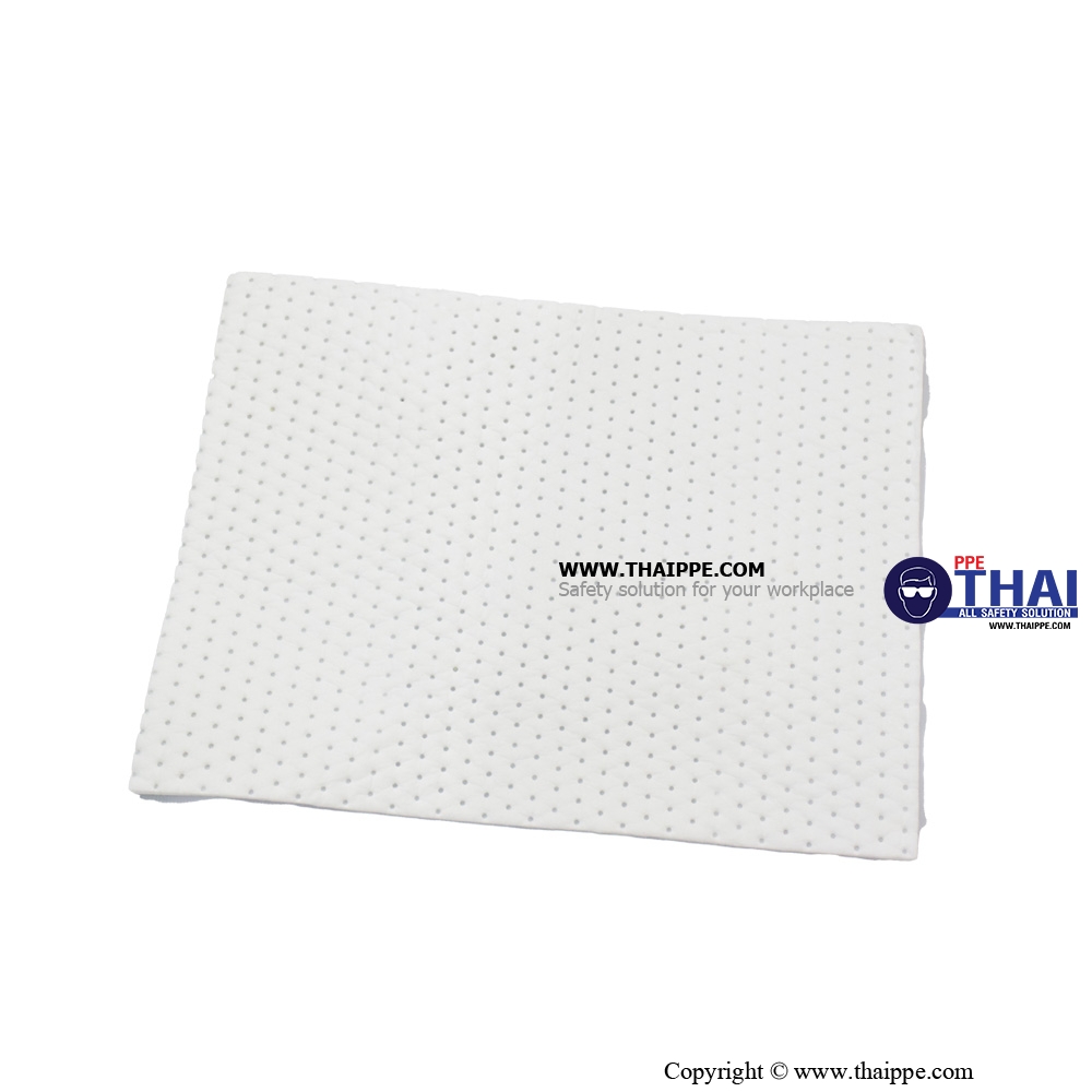 PAD# BOS-LMT-3502S วัสดุดูดซับน้ำมันสีขาวแบบแผ่น บรรจุ 100 Sheet / Box # BESTSAFE