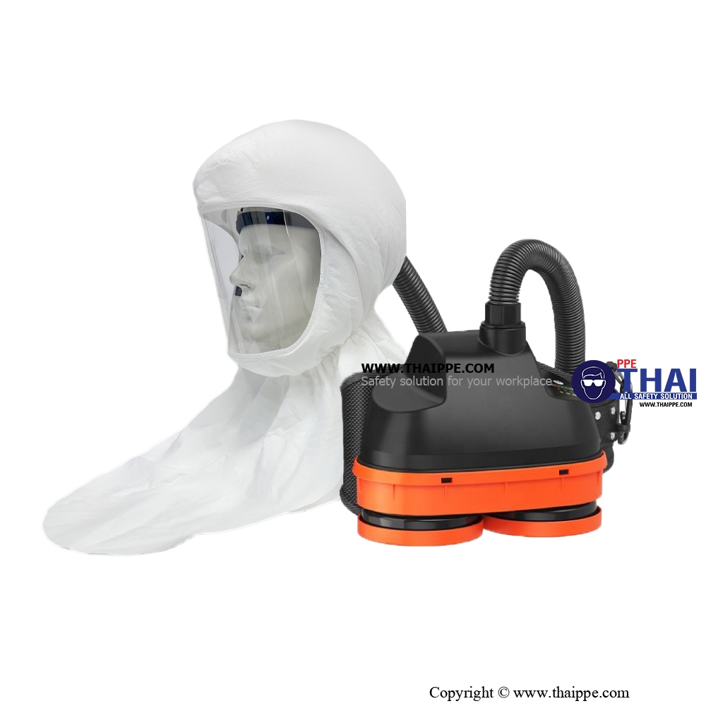 BS-3002 # PAPR-CHEM & PARTICLE fan unit # เครื่องจ่ายอากาศ- หน้ากากทำงานด้วยแบตเตอรี่ CHEMICAL x1 SET 