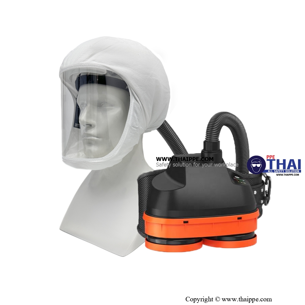 BS-3002 # PAPR-CHEM & PARTICLE fan unit # เครื่องจ่ายอากาศ- หน้ากากทำงานด้วยแบตเตอรี่ CHEMICAL x1 SET 