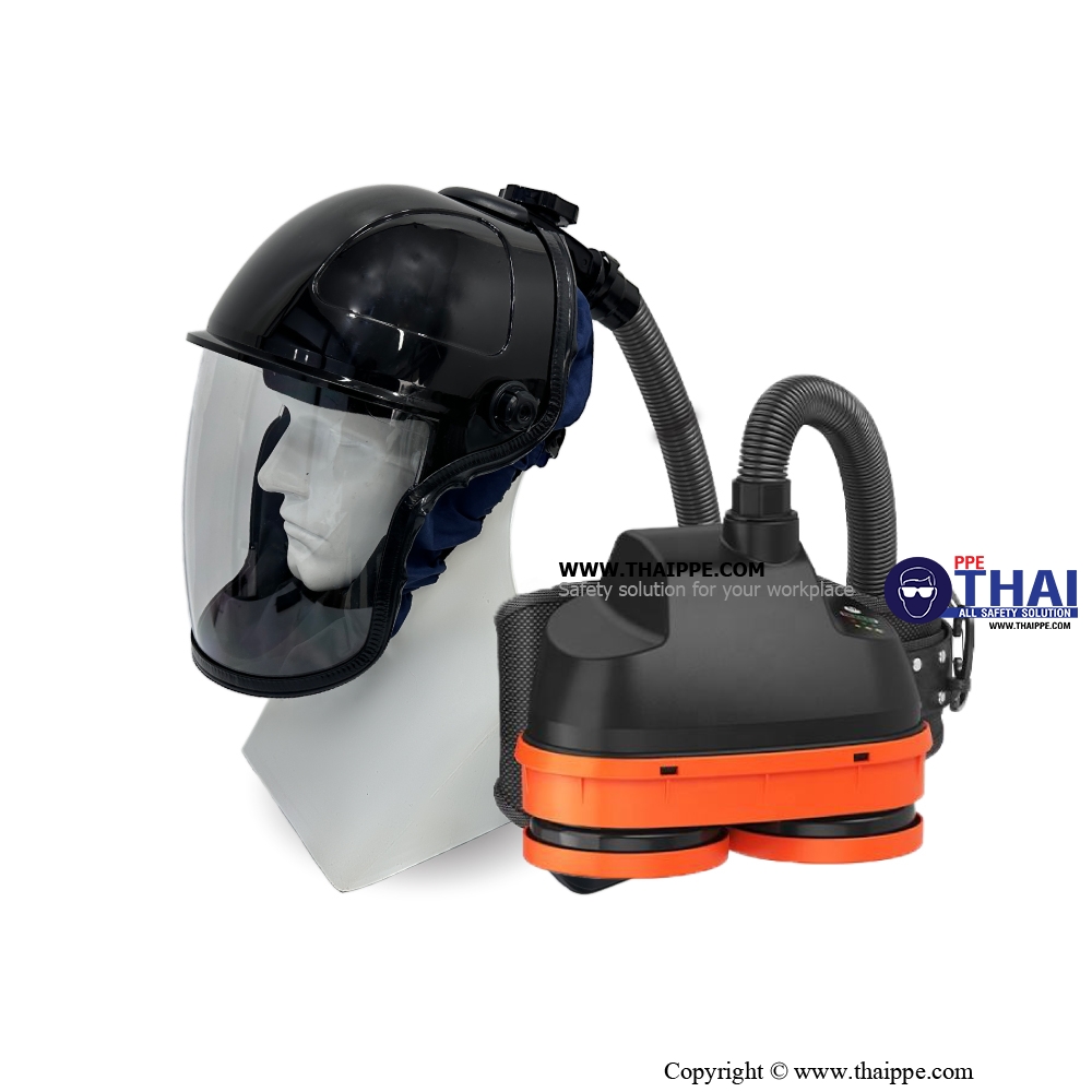 BS-3002 # PAPR-CHEM & PARTICLE fan unit # เครื่องจ่ายอากาศ- หน้ากากทำงานด้วยแบตเตอรี่ CHEMICAL x1 SET 
