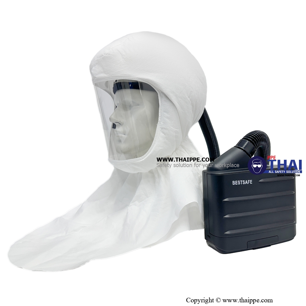 STANDARD HOOD, Head Top-Long Hoods : BESTSAFE AIR CLEAN HOOD #Painting Hood (Long) for PAPRหมวกคลุมมาตรฐานแบบยาว  