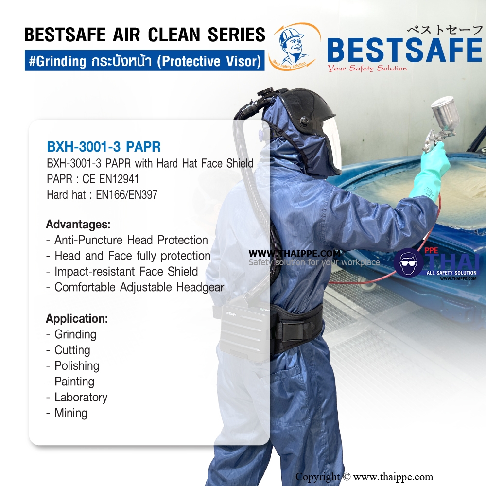 BESTSAFE AIR CLEAN SERIES# Grinding กระบังหน้า (Protective Visor)