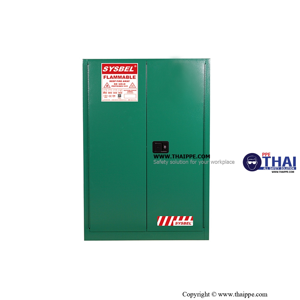  D3) #WA810450G : ตู้ยาฆ่าแมลง Pesticides Cabinets 170 L 2 door (manual) Certification(FM/CE)Ext dimension(HxWxD/cm)  165x109x46  SYSBEL