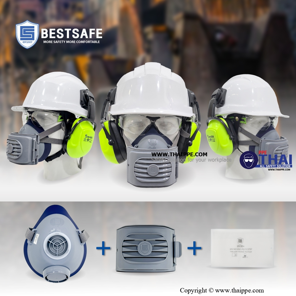 2828  หน้ากากท่อเดียวครึ่งหน้า Low-Resistance High-Efficiency Comfort Silicone Single-Cartridge Respirator