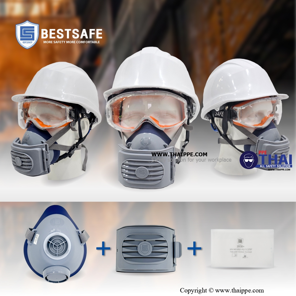 2828  หน้ากากท่อเดียวครึ่งหน้า Low-Resistance High-Efficiency Comfort Silicone Single-Cartridge Respirator
