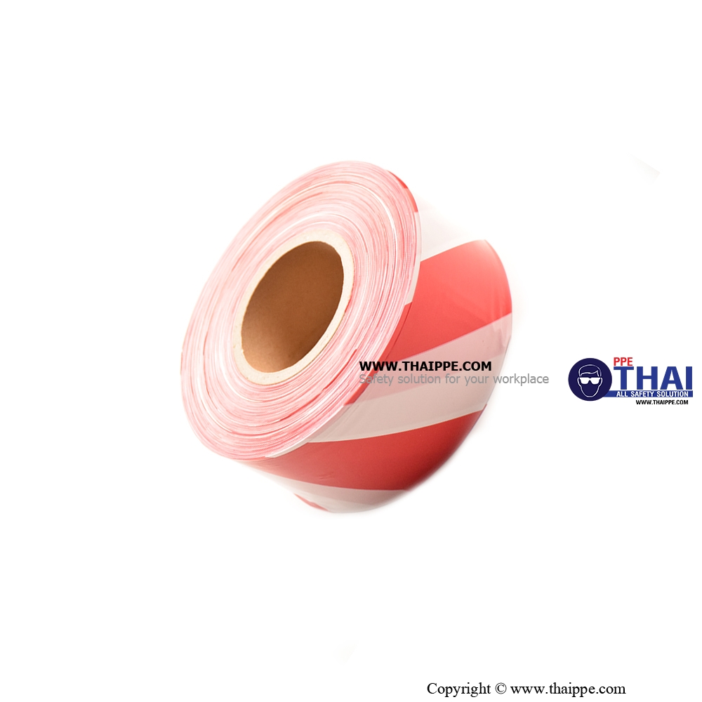เทปตีเส้น ขาว/แดง แบบ Vinyl 2 นิ้ว x 33 m. #BESTSAFE