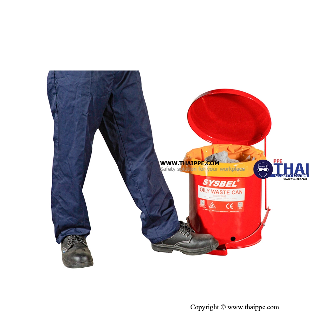 SYSBEL-21 gallon ถังขยะสำหรับเปื้อนเคมี น้ำมัน WA8109700 SYSBEL