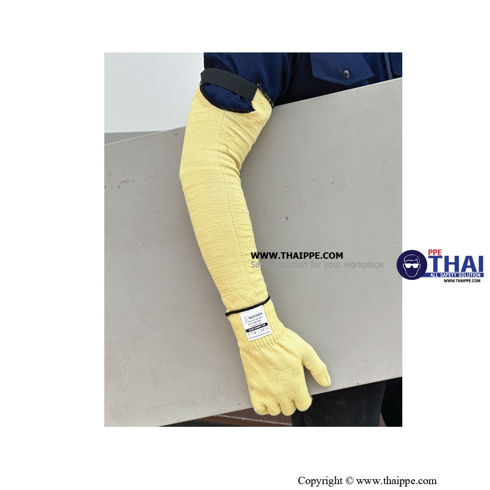 BESTSAFE - ARAMID SLEEVE CUT3 #AM-02-18 นิ้ว ปลอกแขนกันบาดและทนความร้อน