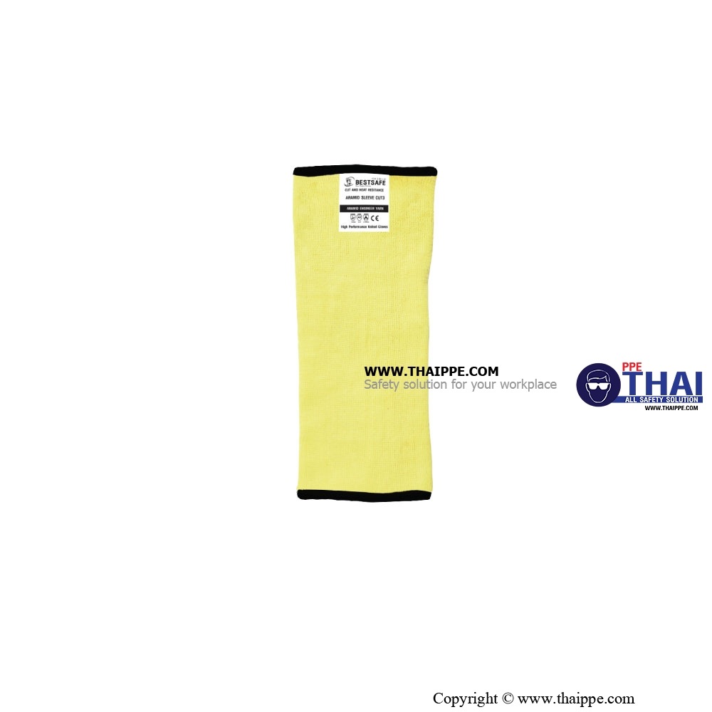 BESTSAFE - ARAMID SLEEVE CUT3 #AM-04-8 นิ้ว ปลอกแขนกันบาดและทนความร้อน
