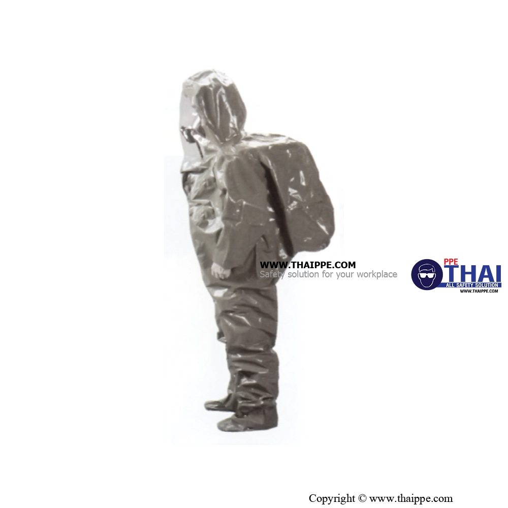 ChemMax3 #414 Coverall (Zipper, attached hood, boot,elastic wrist)