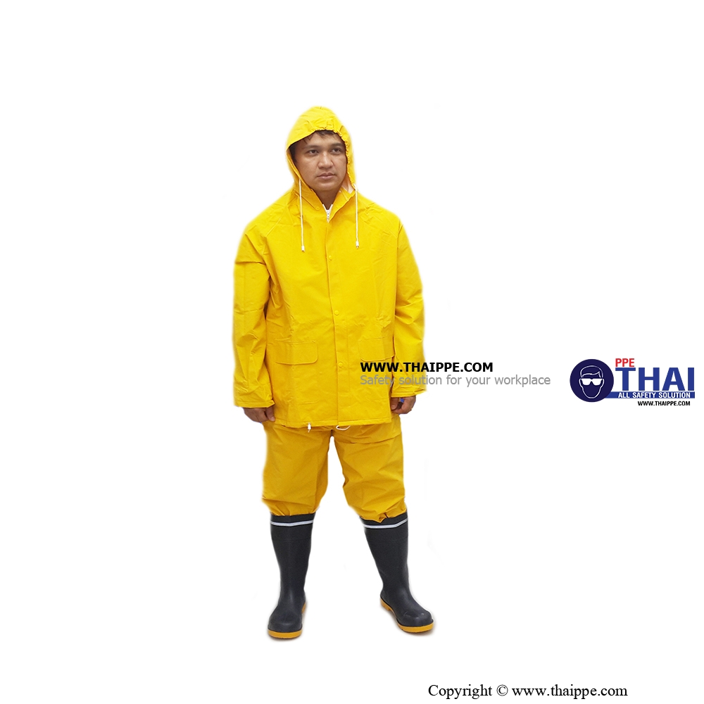 PVC-Bestsafe ชุดป้องกันสารเคมีแบบแยกเสื้อ กางเกง 