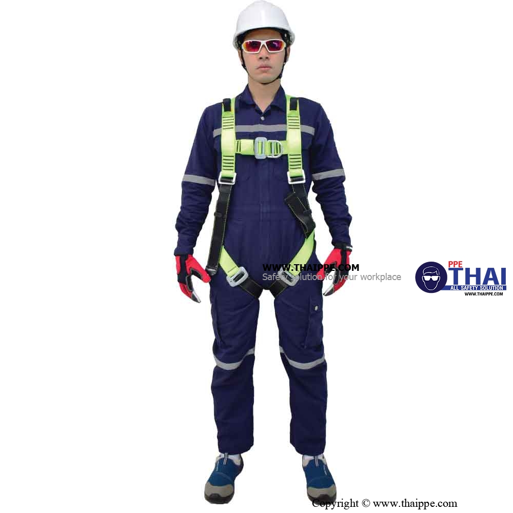 BEST BS HI VIZ 01  เข็มขัดนิรภัยเต็มตัวแบบสะท้อนแสง (Full body harness) # BESTSAFE