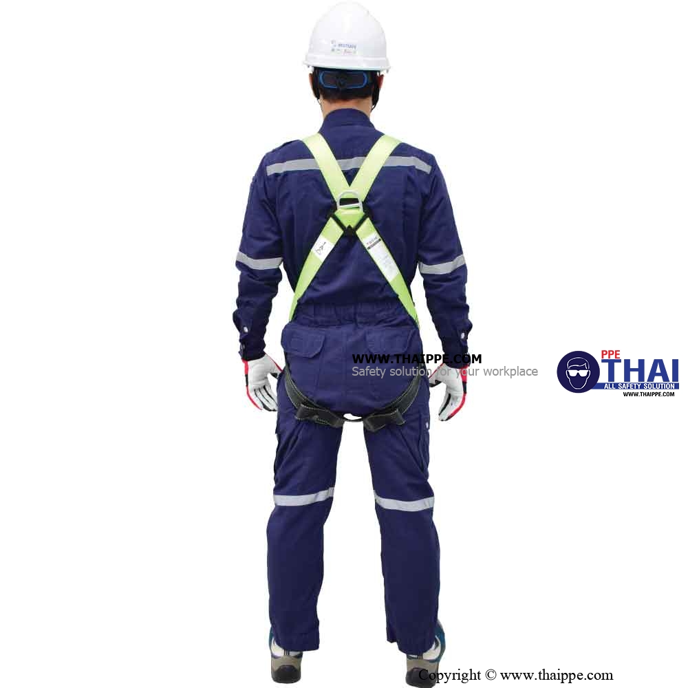 BEST BS HI VIZ 01  เข็มขัดนิรภัยเต็มตัวแบบสะท้อนแสง (Full body harness) # BESTSAFE