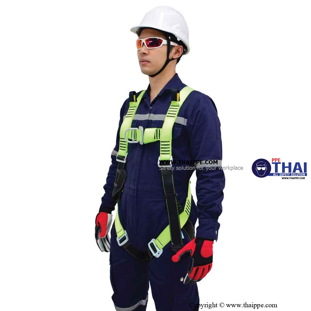 BEST BS HI VIZ 01  เข็มขัดนิรภัยเต็มตัวแบบสะท้อนแสง (Full body harness) # BESTSAFE