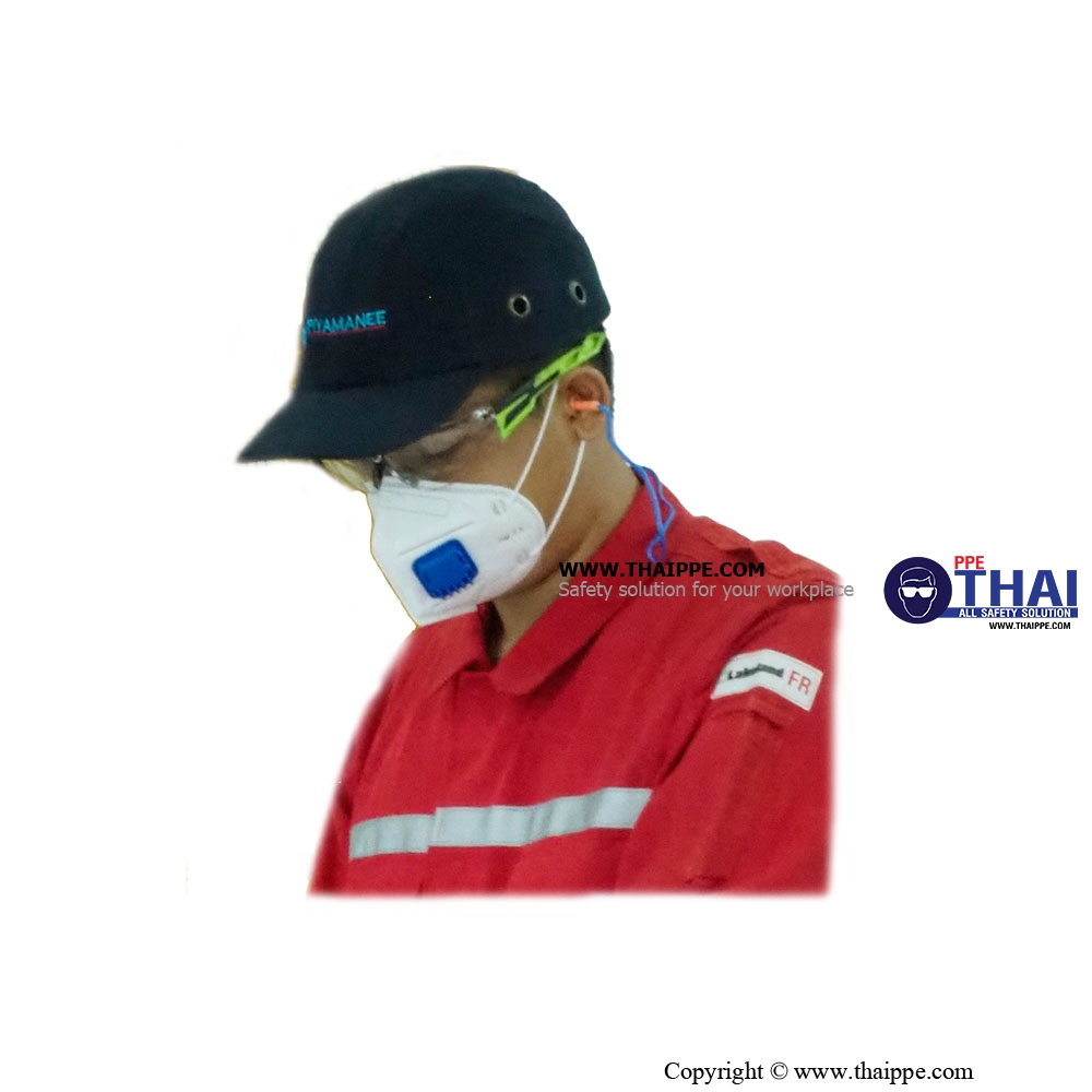 BS-203V # BESTSAFE Folding mask+Valve, FFP2 - ผ้าปิดจมูกแบบสายคล้องหู มีวาล์ว (S/M), KN95 | FFP2 # BESTSAFE [40 pcs/Box]