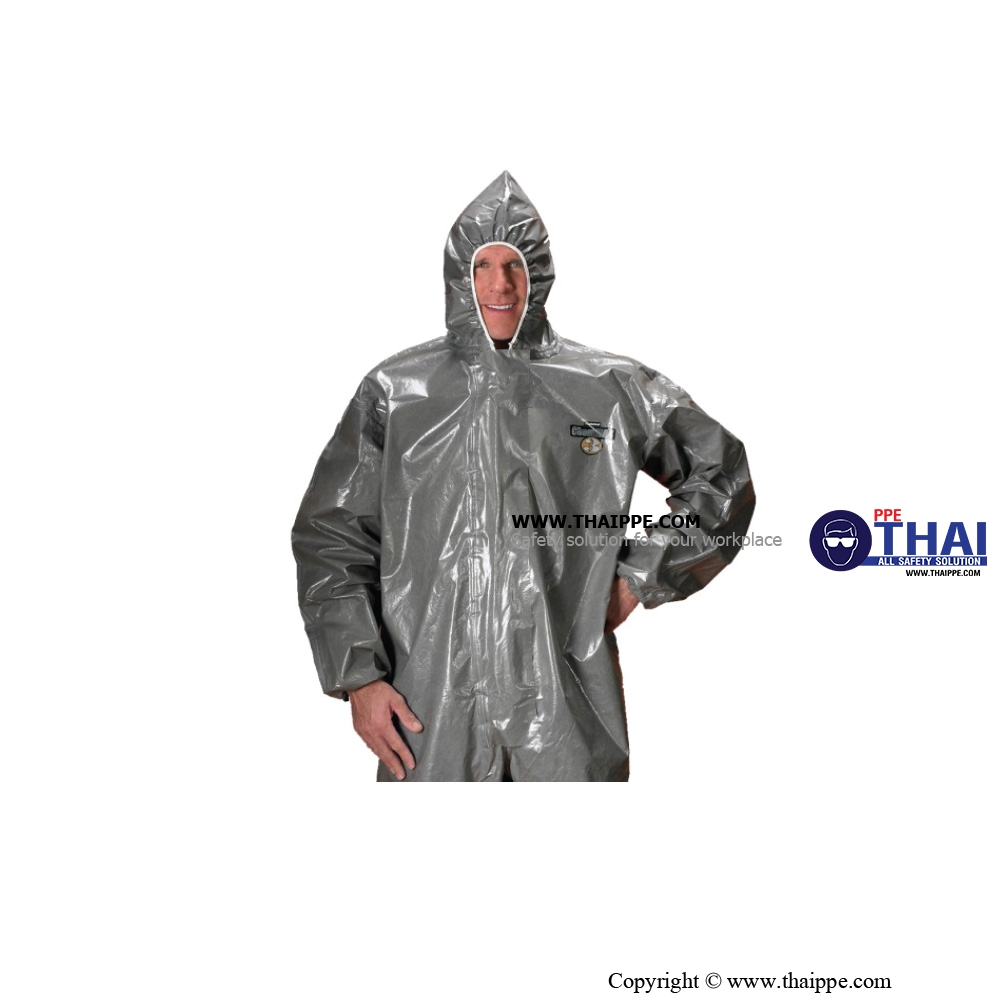 ChemMax3 #414 Coverall (Zipper, attached hood, boot,elastic wrist)