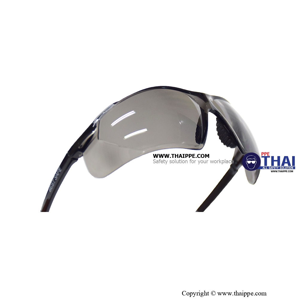 CLEAR POLY-FLEX A014-G แว่นตานิรภัยเลนส์ดำ ยี่ห้อ BESTSAFE